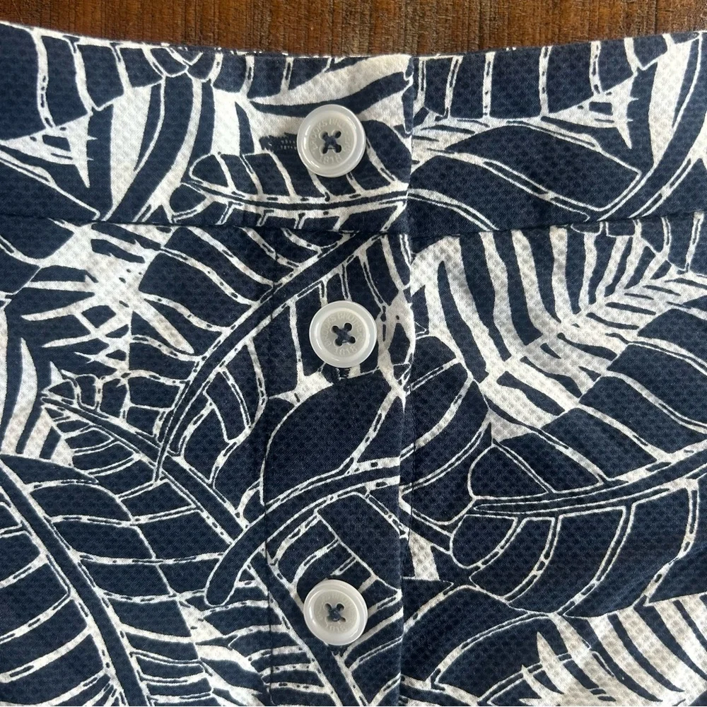 Brooks Brothers Palm Leaf Print Button Front Mini Skirt‎ Size 4